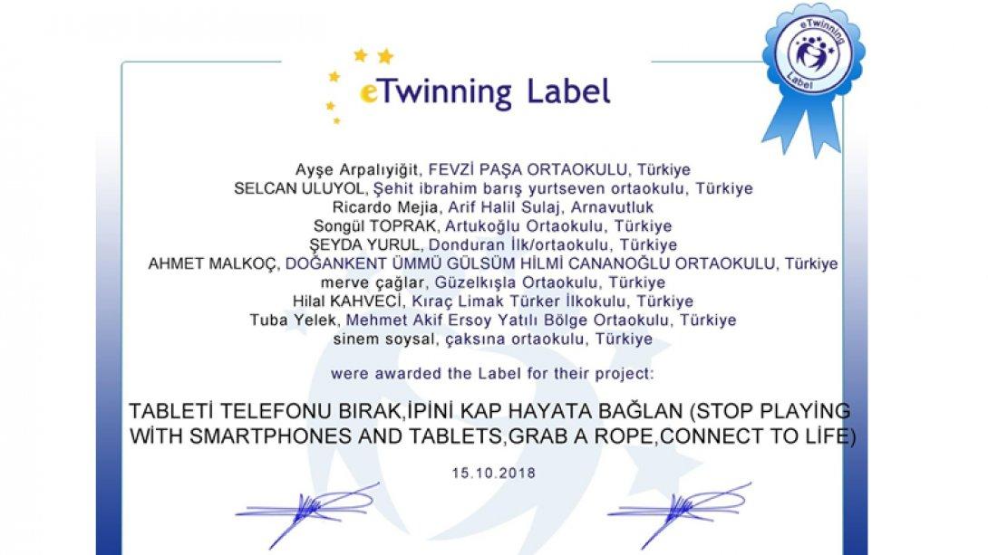 e-Twinning Label Ödülü